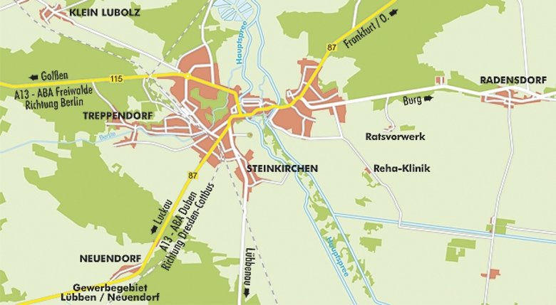 Übersichtskarte Ortsteile