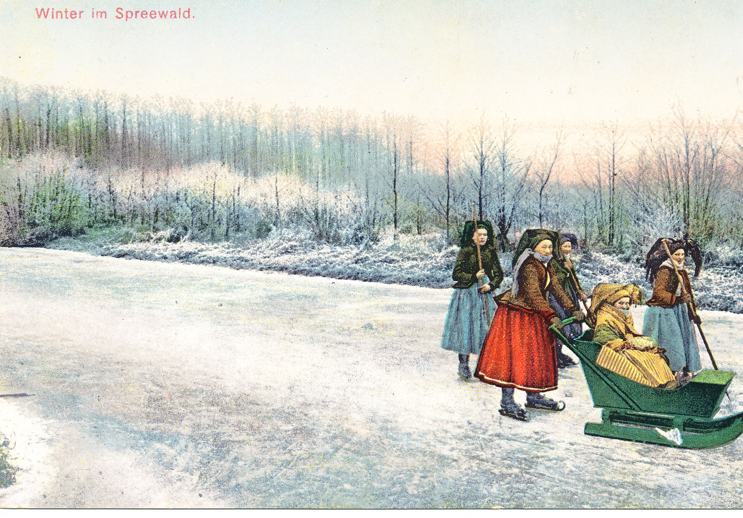 Schlittschuhfahrt im Spreewald