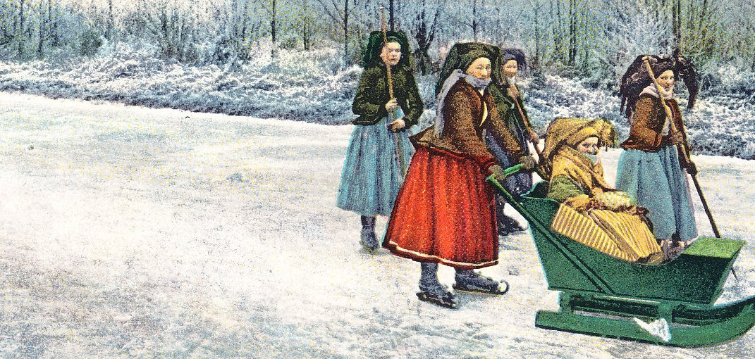 Schlittschuhfahrt im Spreewald