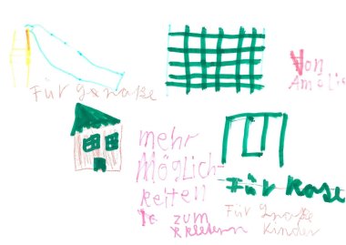 Kinder haben ihre Ideen für Lübben-Nord einfach gemalt.